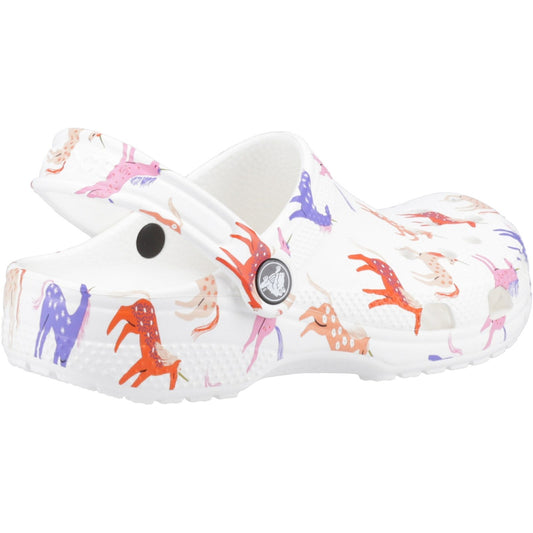 Crocs Toddlers Classic Unicorn Print Clogs