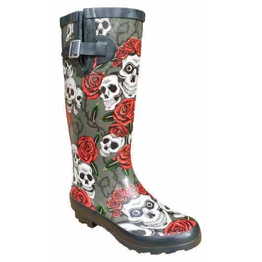 TOSH Skull & Roses Wellies