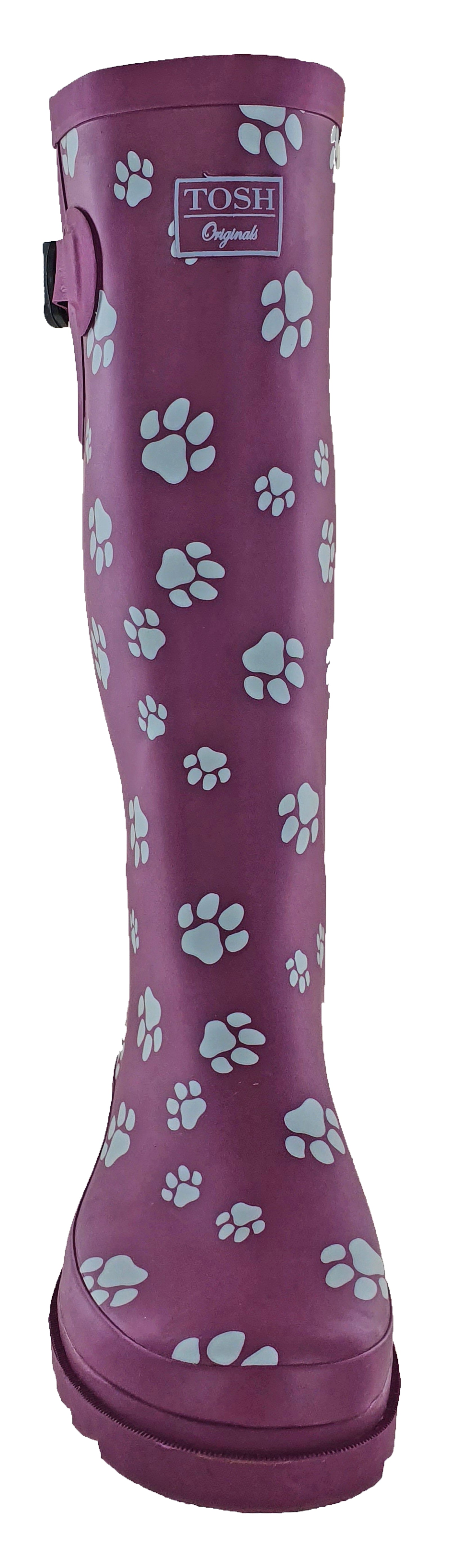 TOSH Dog Paw Tall Wellington Boots