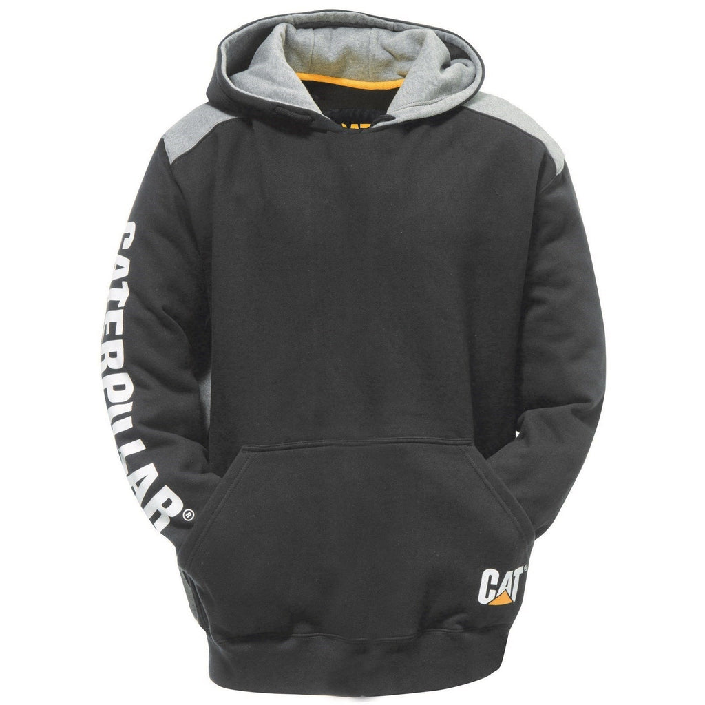 CAT Caterpillar Logo Panel Hoodie-ShoeShoeBeDo