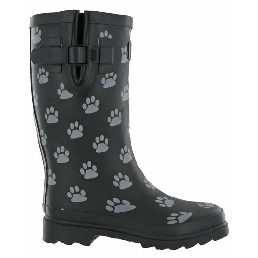 TOSH Dog Paw Short Wellington Boots-ShoeShoeBeDo