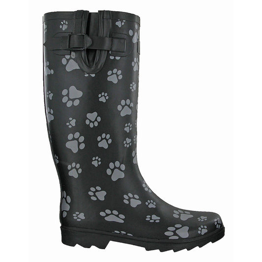 TOSH Dog Paw Tall Wellington Boots-ShoeShoeBeDo